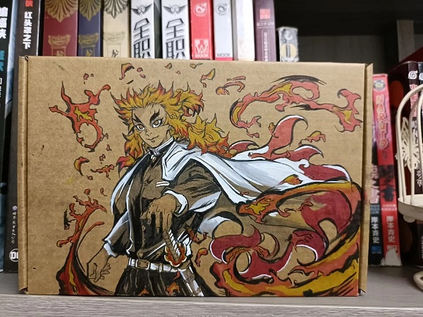 vẽ Rengoku với hiệu ứng lửa ấn tượng 