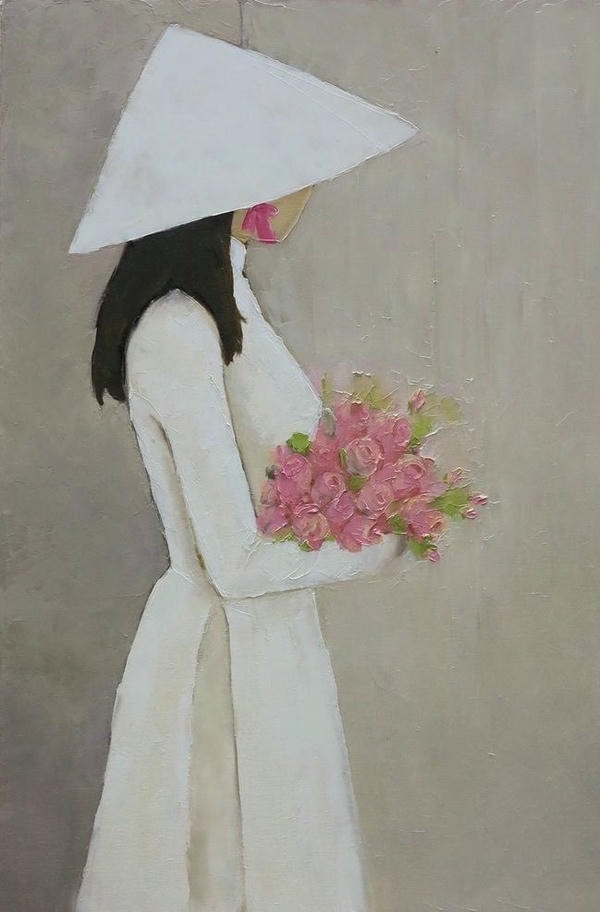 tranh vẽ áo dài 22