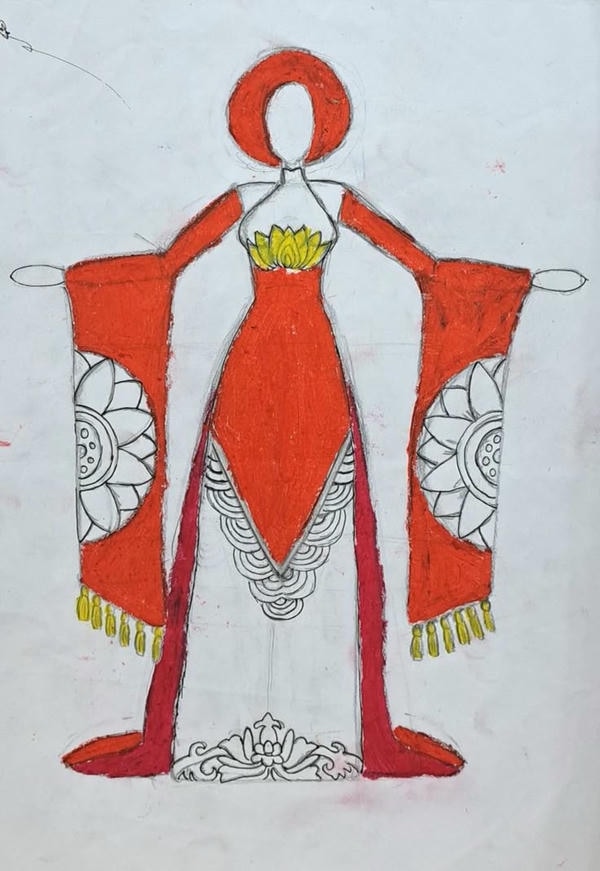 tranh vẽ áo dài 8