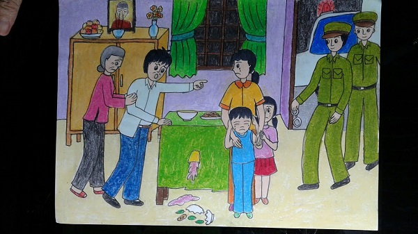 tranh vẽ bạo lực gia đình 28