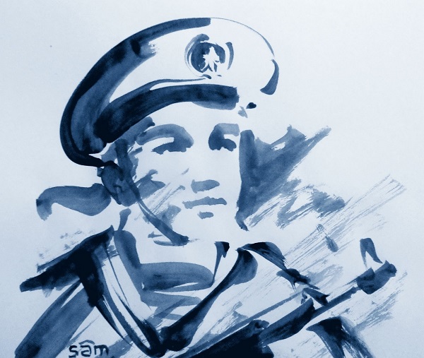 vẽ tranh chú bộ đội 22