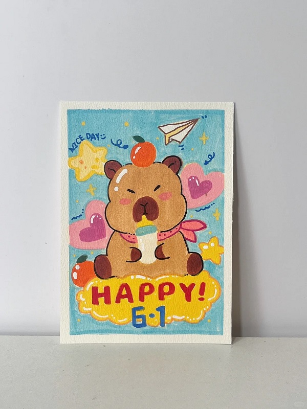 tranh vẽ Capybara 12