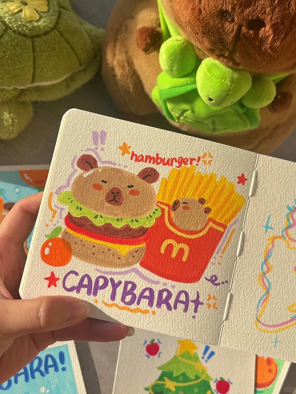 tranh vẽ Capybara 15