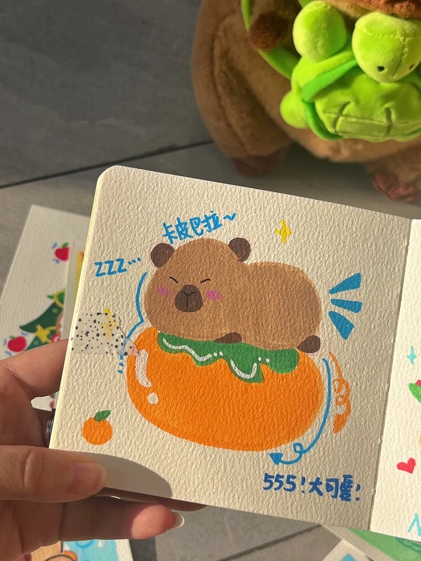 tranh vẽ Capybara 19
