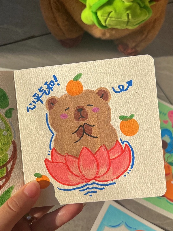 tranh vẽ Capybara 21
