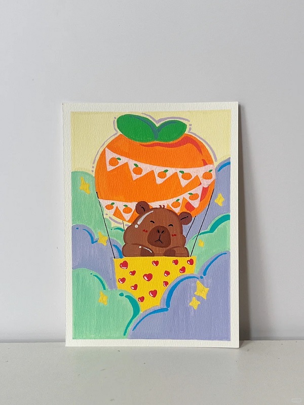 tranh vẽ Capybara 3