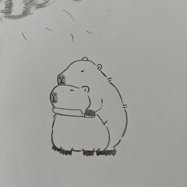 tranh vẽ Capybara bằng bút chì 32