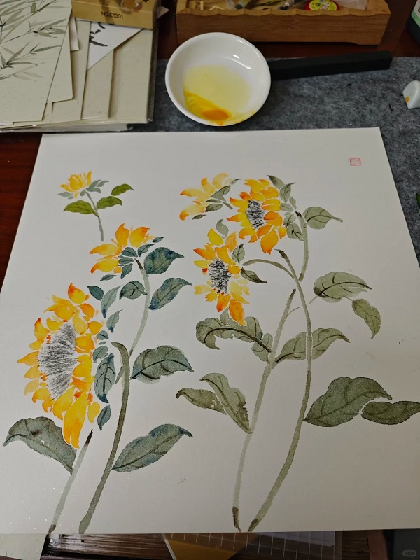 tranh vẽ hoa hướng dương 4