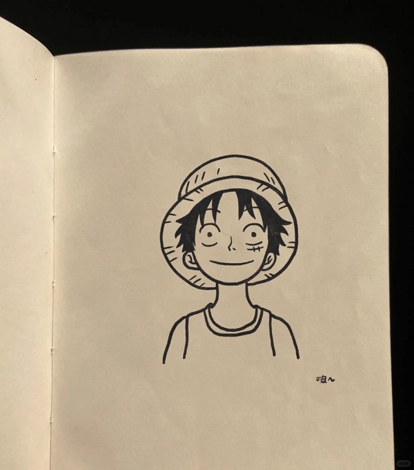 vẽ tranh Luffy 11