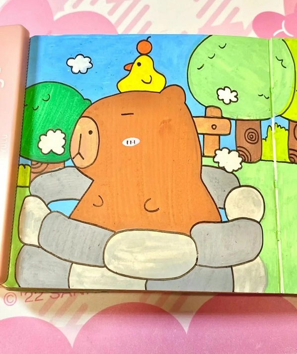 tranh vẽ tô màu Capybara 34