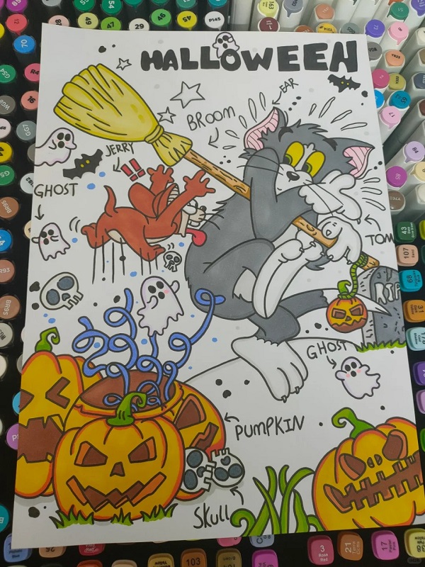 vẽ tranh đề tài lễ hội halloween 24