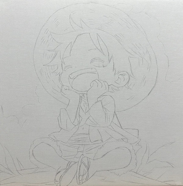 vẽ tranh tô màu Luffy bằng bút chì 27