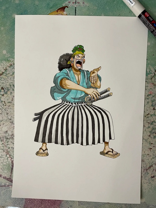 Vẽ Usopp trong trang phục Sogeking 