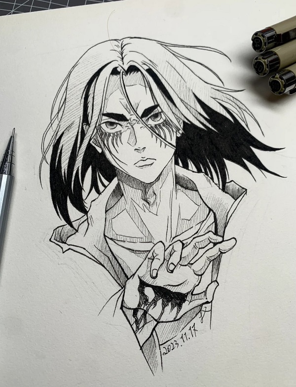 vẽ Eren Yeager