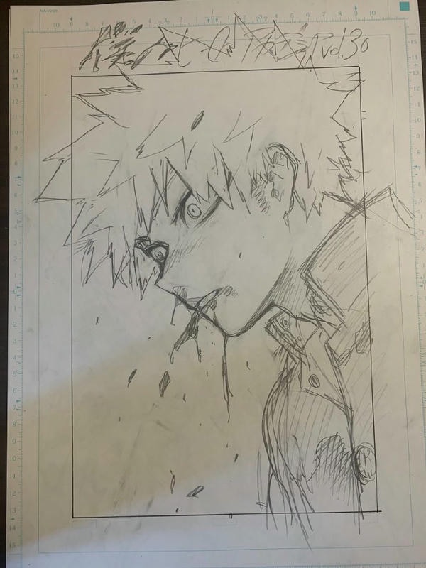 Vẽ Katsuki Bakugo với thần thái mạnh mẽ của một anh hùng hàng đầu