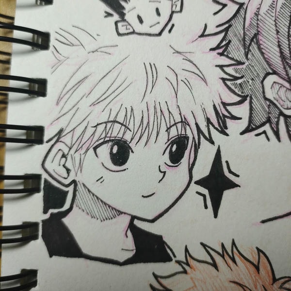 Vẽ Killua ngầu với hiệu ứng nền siêu thực độc đáo 