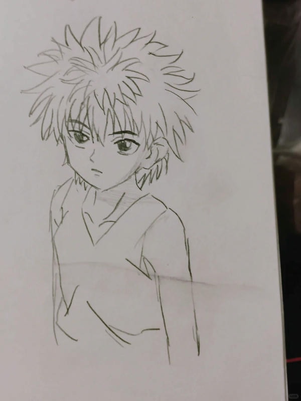 Hình vẽ Killua đơn giản nhưng vẫn đẹp chuẩn anime 