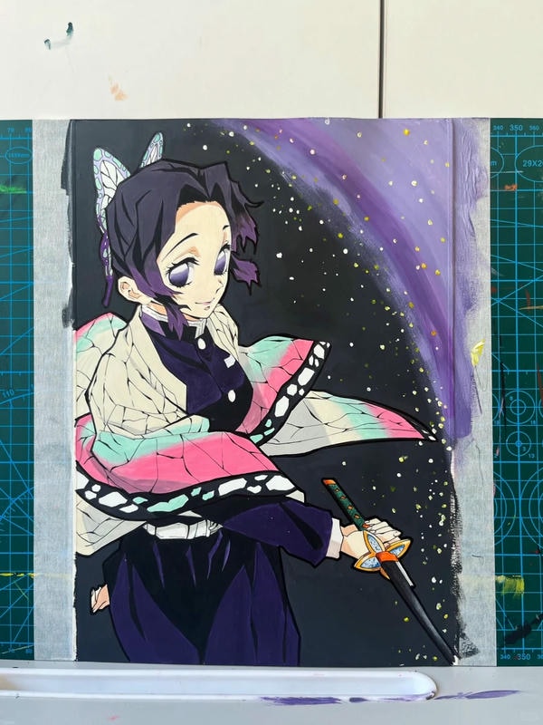 Vẽ Shinomiya Kaguya với mái tóc đen dài và khí chất kiêu sa 