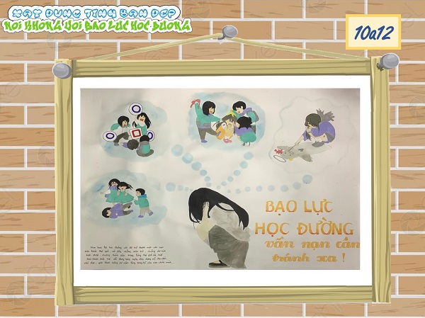 vẽ tranh nói không với bạo lực học đường