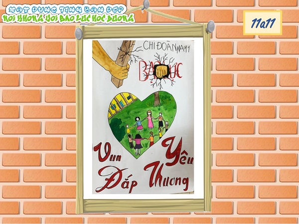 tranh vẽ bạo lực học đường của chi ddaonf 11a11