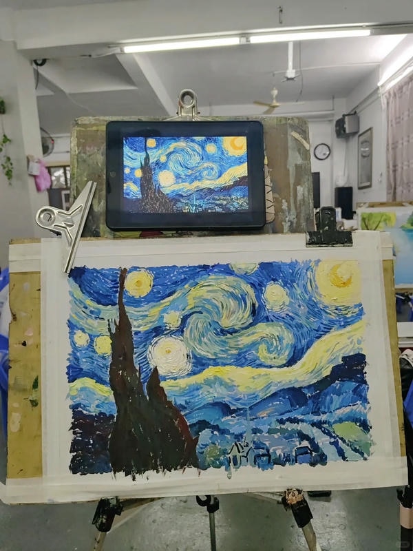 tranh đêm đầy sao 1