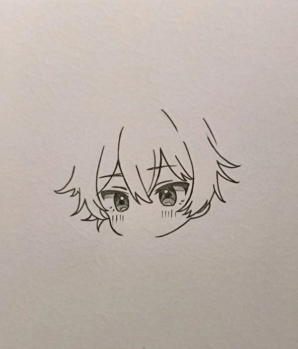 Cách vẽ anime boy​ 3