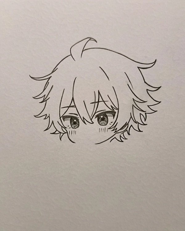 Cách vẽ anime boy​ 4