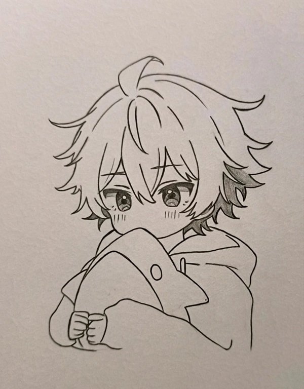 Cách vẽ anime boy​ 6