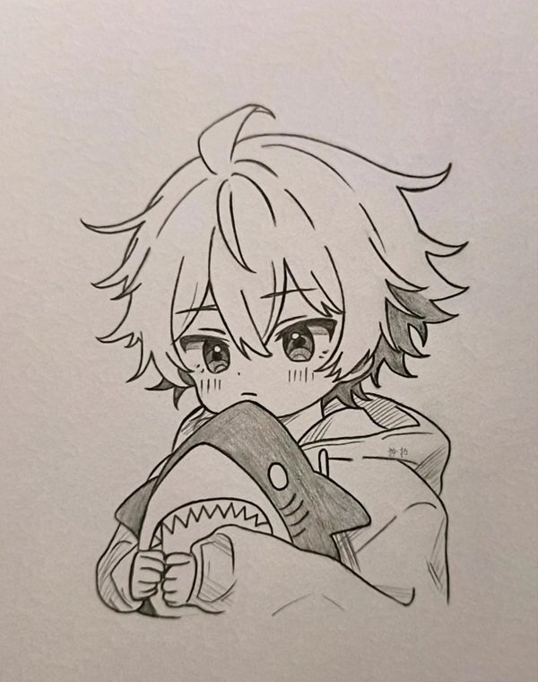 Cách vẽ anime boy​ 8