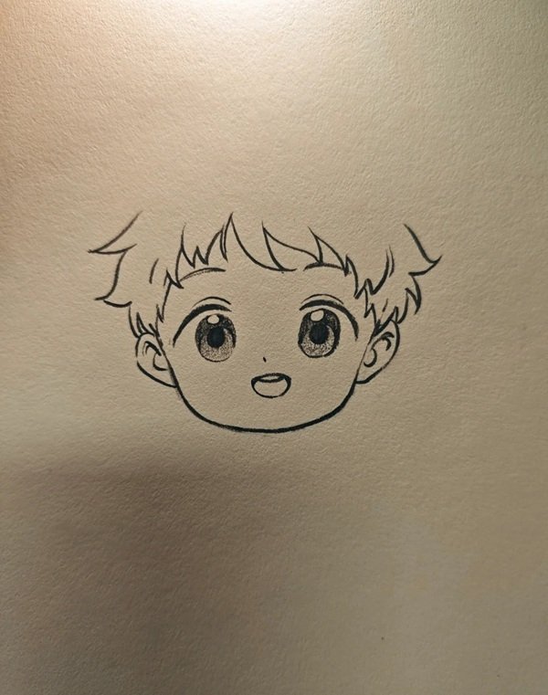 Cách vẽ anime boy đơn giản 3