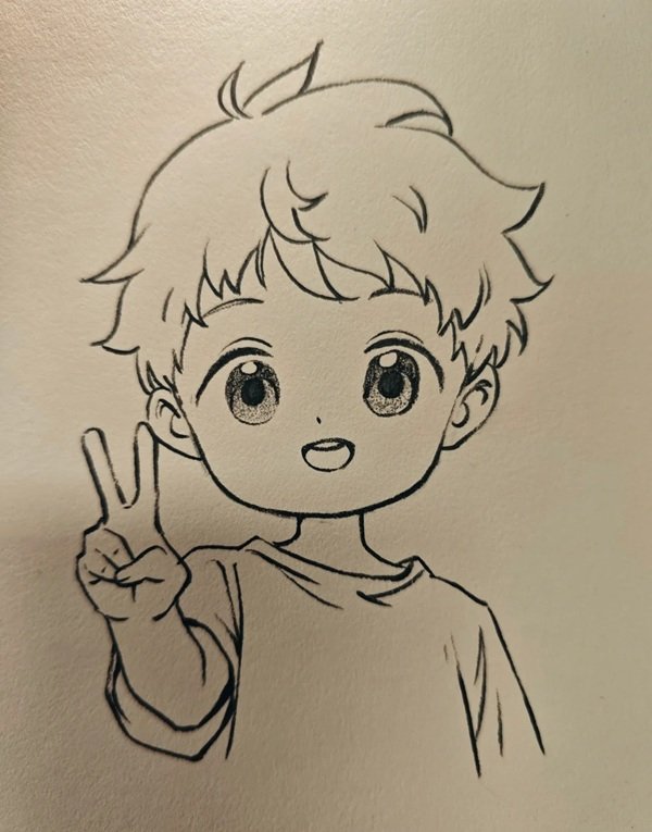 Cách vẽ anime boy đơn giản 6
