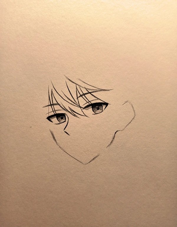 Cách vẽ anime boy lạnh lùng 2