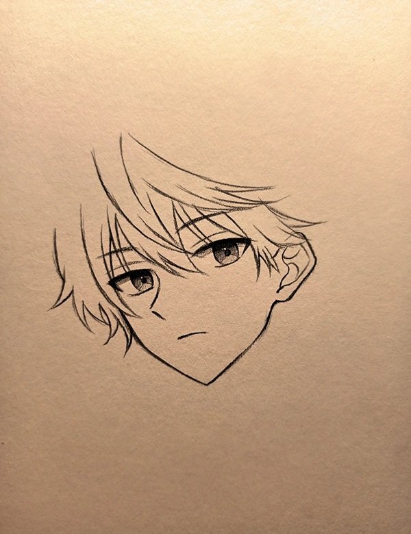 Cách vẽ anime boy lạnh lùng 4