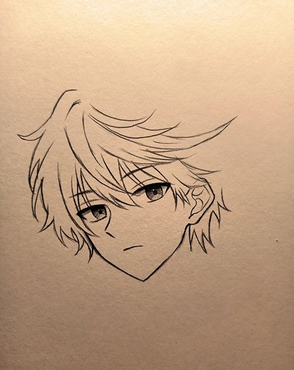 Cách vẽ anime boy lạnh lùng 5