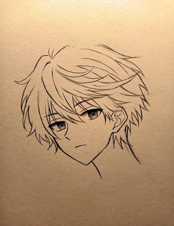Cách vẽ anime boy lạnh lùng 6
