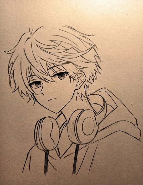 Cách vẽ anime boy lạnh lùng 8