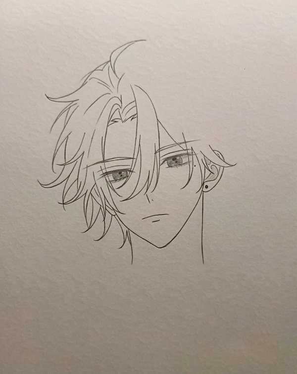 Cách vẽ anime boy ngầu 3