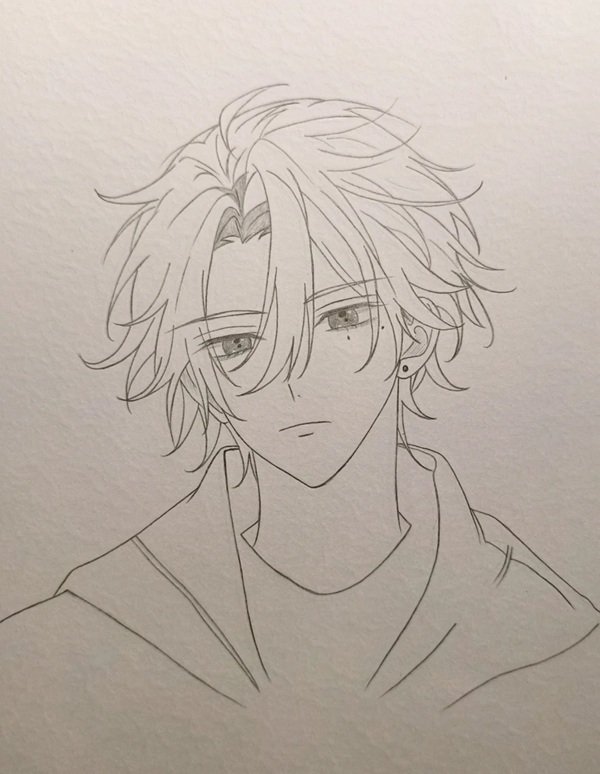 Cách vẽ anime boy ngầu 5