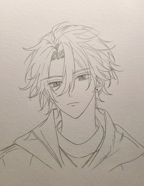 Cách vẽ anime boy ngầu 6