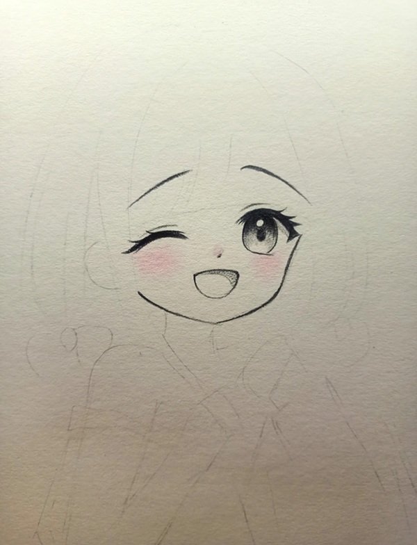 Cách vẽ anime girl​ 3