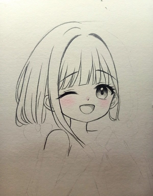 Cách vẽ anime girl​ 4