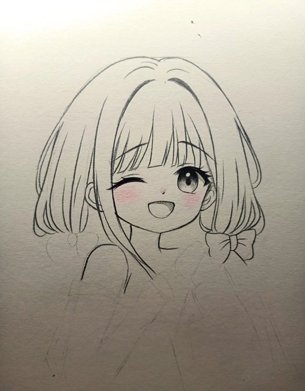 Cách vẽ anime girl​ 5