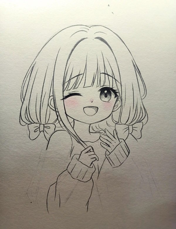 Cách vẽ anime girl​ 6