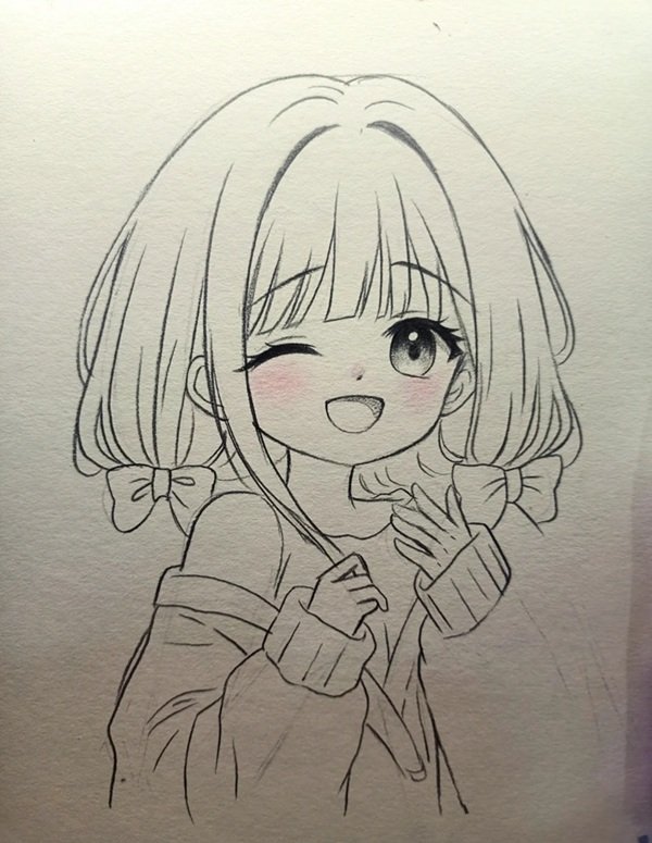 Cách vẽ anime girl​ 7