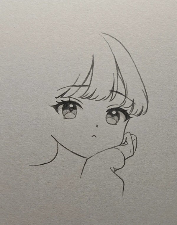 Cách vẽ anime girl​ dễ thương 4