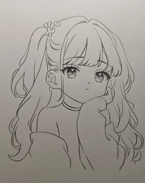 Cách vẽ anime girl​ dễ thương 7