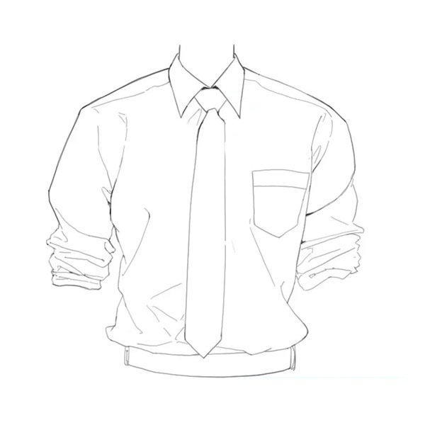Cách vẽ áo sơ mi​ 2