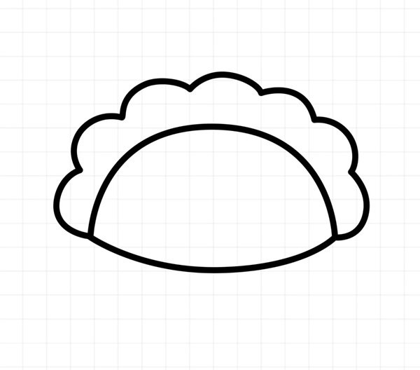 Cách vẽ bánh bao​ cute 3