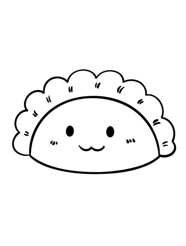 Cách vẽ bánh bao​ dễ thương 4