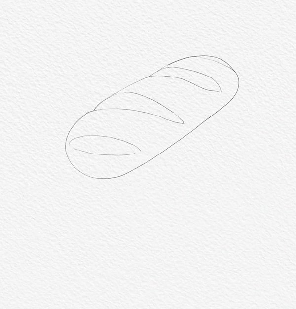 Cách vẽ bánh mì​ đẹp 1